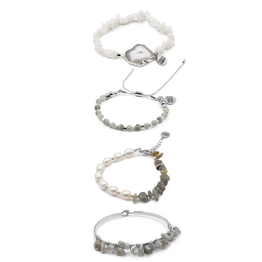 Silver Elowen Bracelet Stack