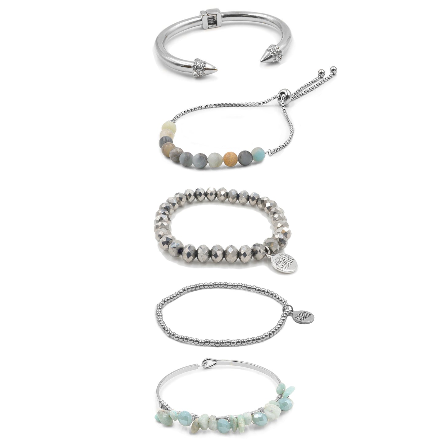 Silver Elyse Bracelet Stack