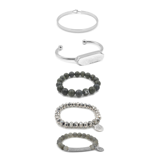 Silver Everglade Bracelet Stack