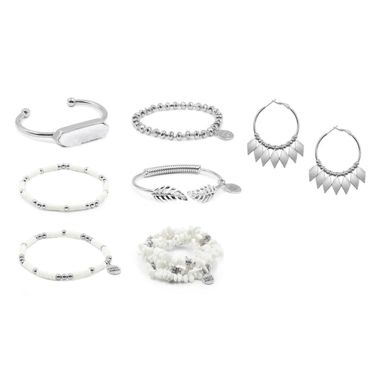 Silver Fallon Jewelry Set