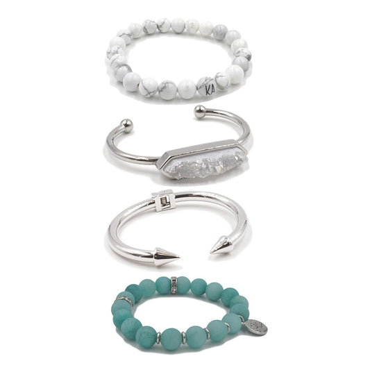 Silver Fox Bracelet Stack