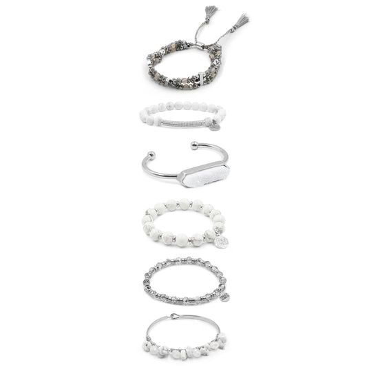 Silver Freya Bracelet Stack