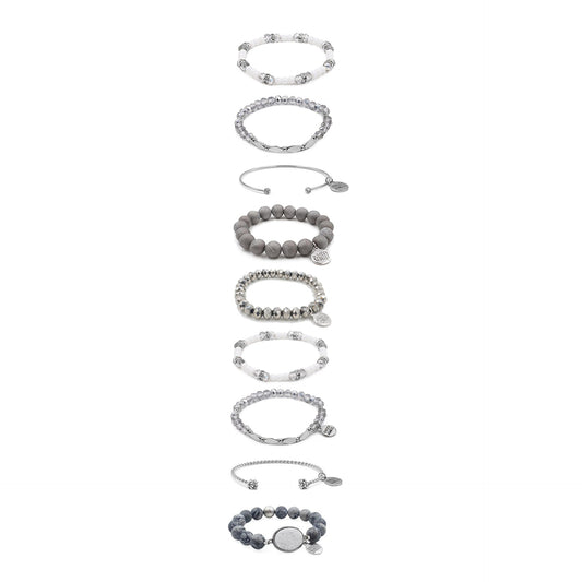 Silver Glacier Bracelet Stack