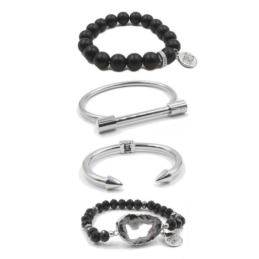 Silver Goldson Bracelet Stack