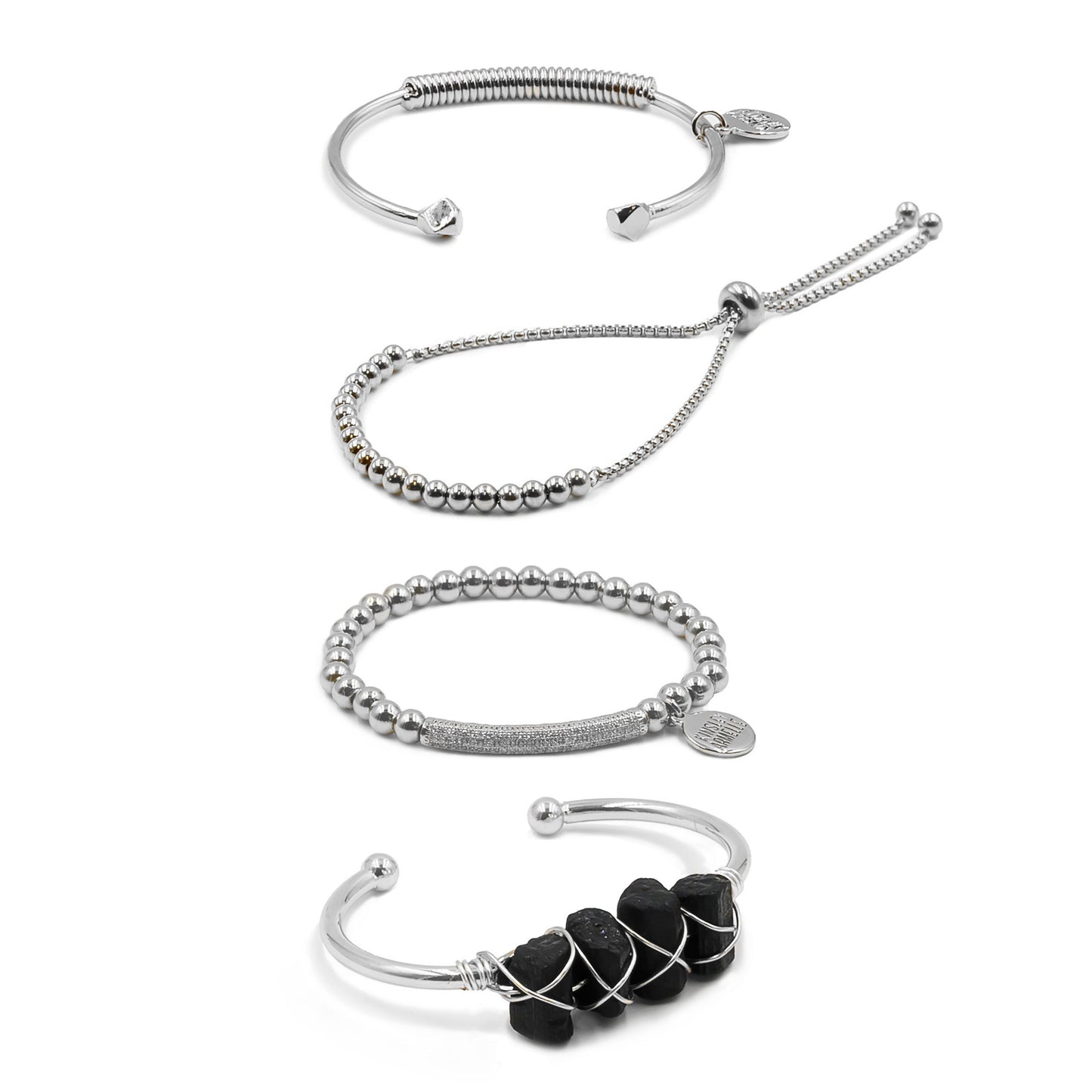 Silver Harper Bracelet Stack