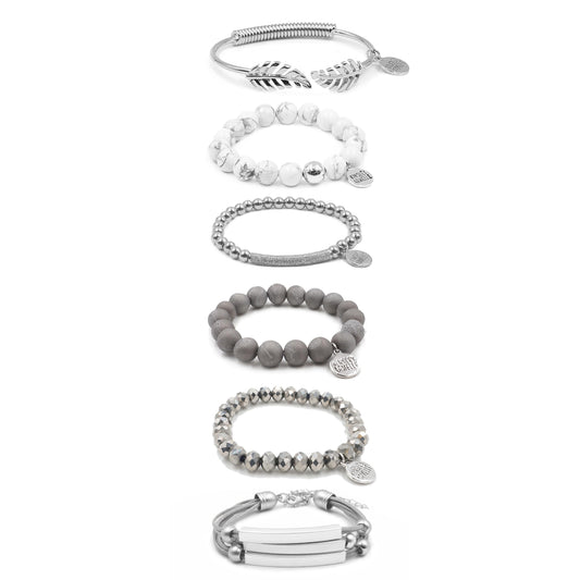 Silver Harriet Bracelet Stack