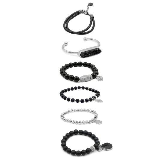 Silver Layla Bracelet Stack