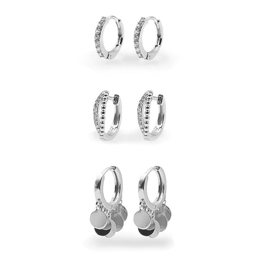 Silver Thalia Earrings Set