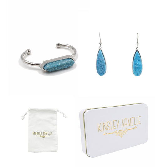 Silver Azure Quartz Gift Set