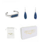 Silver Denim Quartz Gift Set