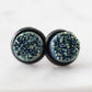 Stone Collection - Black Venus Cosmic Quartz Stud Earrings