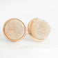 Stone Collection - Rose Gold Amber Quartz Stud Earrings