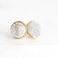 Stone Collection - Rose Gold Pearl Quartz Stud Earrings