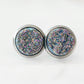 Stone Collection - Silver Elara Cosmic Quartz Stud Earrings