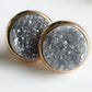 Stone Collection - Stormy Quartz Stud Earrings