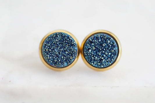Stone Collection - Venus Cosmic Quartz Stud Earrings