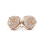 Stone Collection - Rose Gold Amber Quartz Stud Earrings