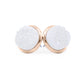 Stone Collection - Rose Gold Pearl Quartz Stud Earrings