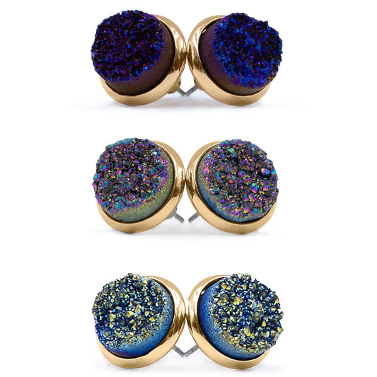 Stone Collection - Cosmic Quartz Earrings Set