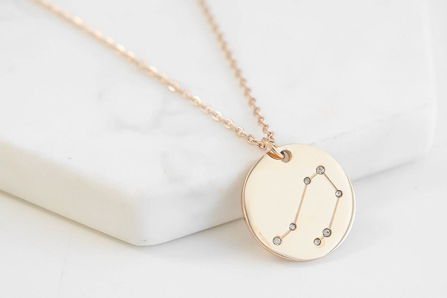 Zodiac Collection - Rose Gold Libra Necklace (Sep 23 - Oct 22)